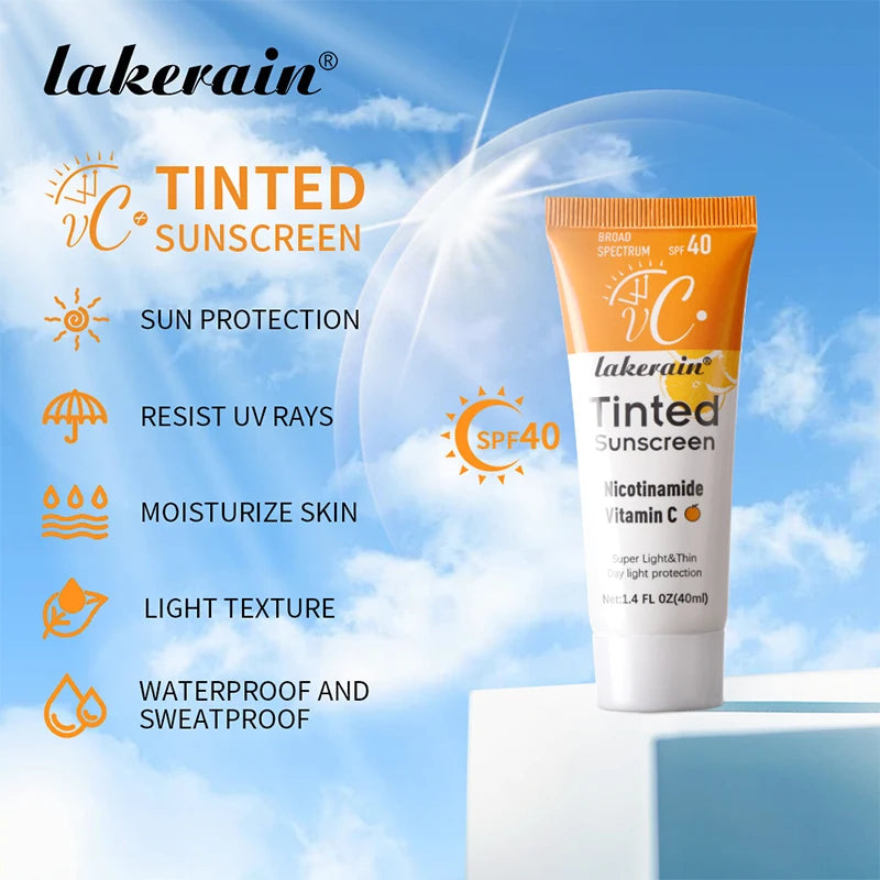 Vitamin C Tinted Mineral Sunscreen SPF 40 for Glowing Skin