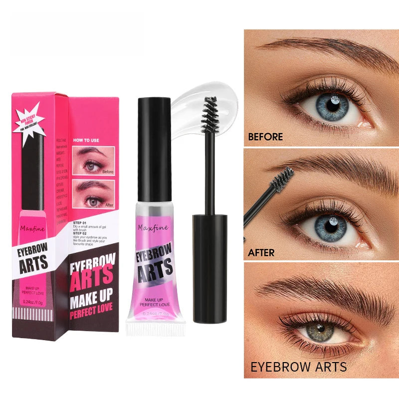MAXFINE Clear Eyebrow Mascara – Long-Lasting, Waterproof Brows