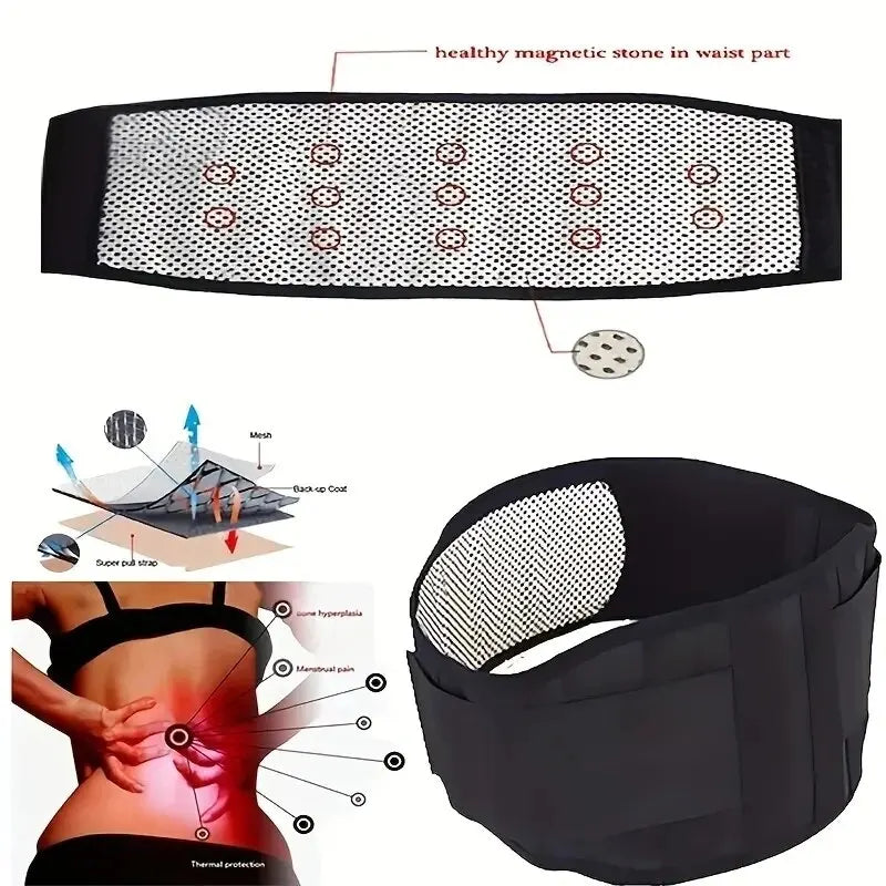 Magnetic Therapy Back & Waist Belt – Adjustable Heat for Pain Relief