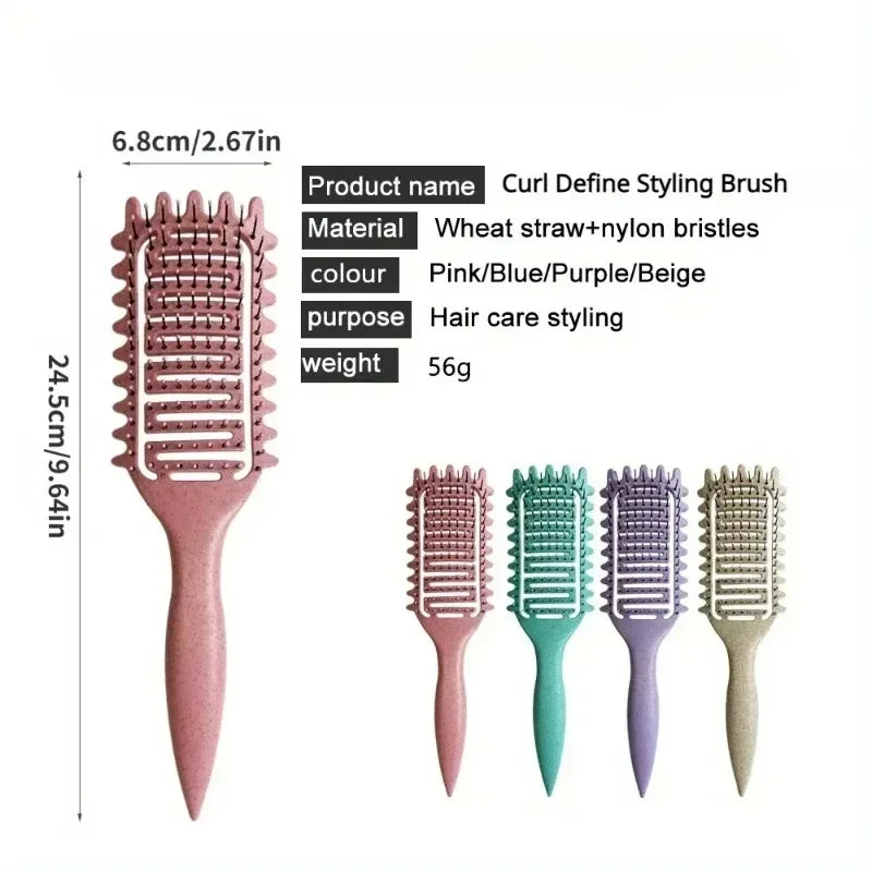 3-in-1 Curl Define Styling Brush Fast, Frizz-Free Hair Tool