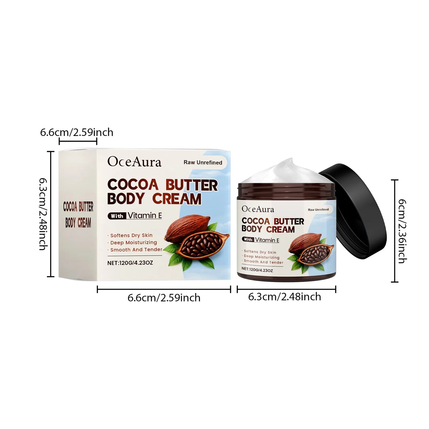 OceAura Moisturizing Cocoa Butter Lotion – Gentle Care for Dry Skin