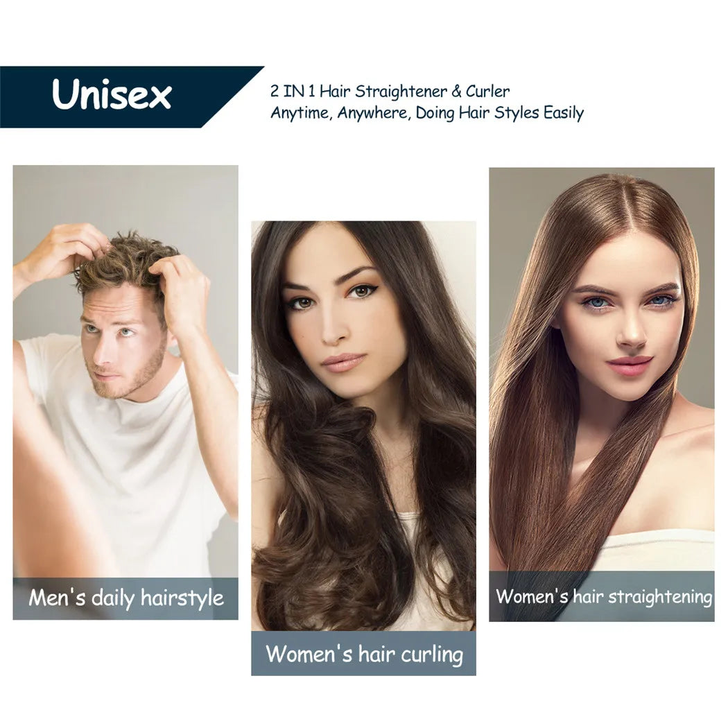 CkeyiN Mini Hair Straightener & Curler – Compact, Fast & Safe