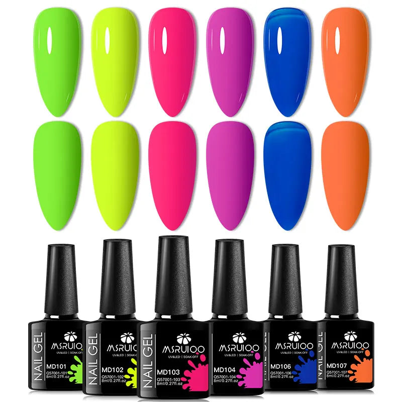 MSRUIOO Gel Nail Polish Set – Vibrant, Eco-Friendly, Easy to Apply