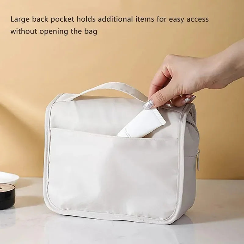 Travel Makeup Bag with Hooks – Waterproof, Lightweight & Stylish
