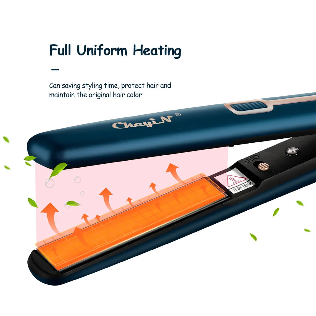 CkeyiN Mini Hair Straightener & Curler – Compact, Fast & Safe