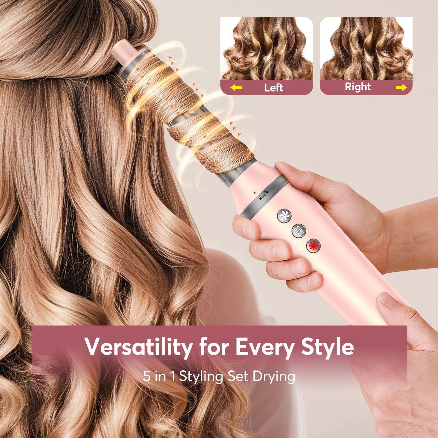 BOPCAL Dual-Voltage 5-in-1 Hair Dryer | Smooth, Shine & Style Anywhere