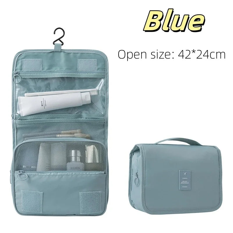 Travel Makeup Bag with Hooks – Waterproof, Lightweight & Stylish