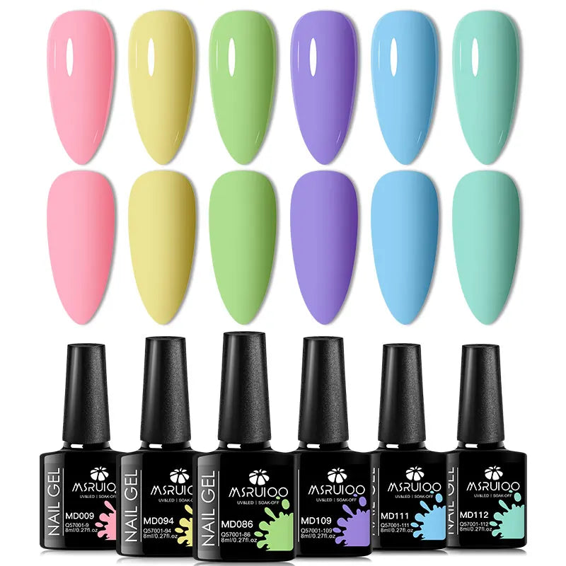 MSRUIOO Gel Nail Polish Set – Vibrant, Eco-Friendly, Easy to Apply