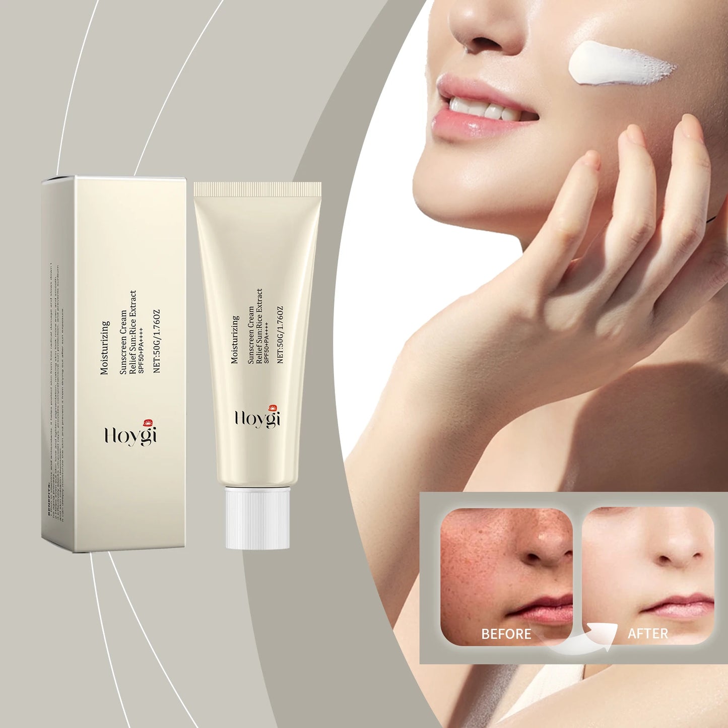 Hoygi SPF50+ Face Sunscreen – Daily UV Protection Cream