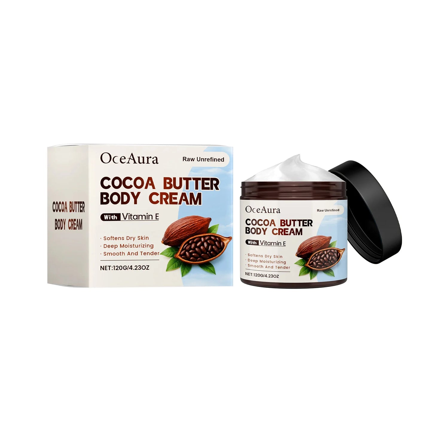 OceAura Moisturizing Cocoa Butter Lotion – Gentle Care for Dry Skin