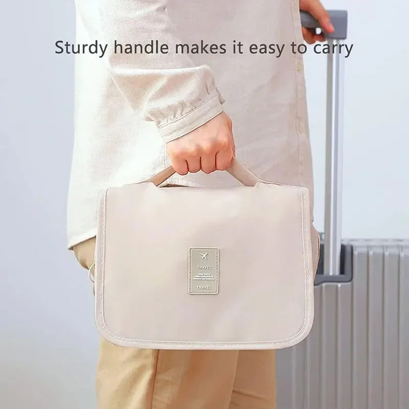 Travel Makeup Bag with Hooks – Waterproof, Lightweight & Stylish