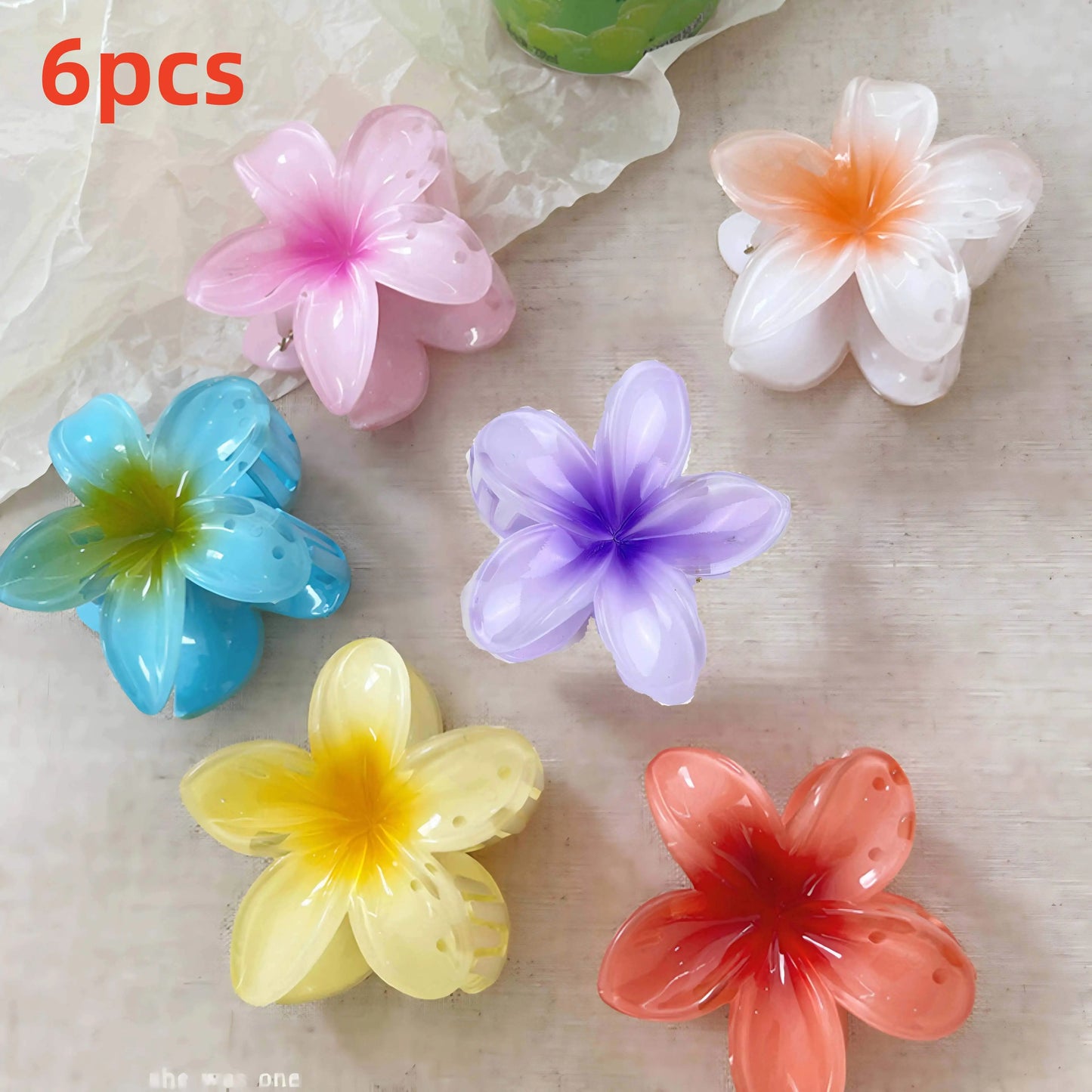Vibrant Multicolor Flower Hair Accessories Set