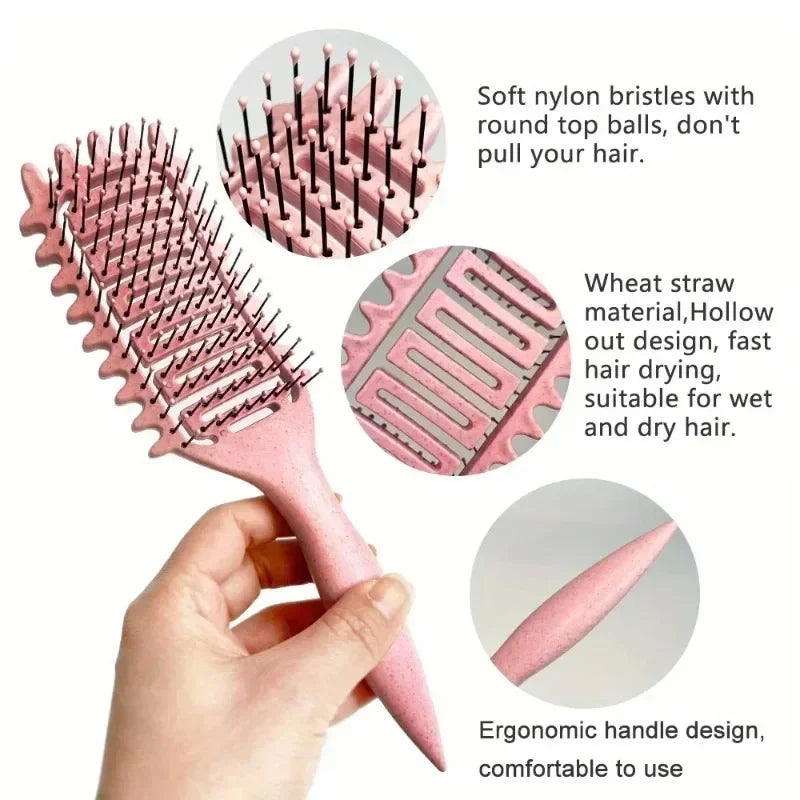 3-in-1 Curl Define Styling Brush Fast, Frizz-Free Hair Tool