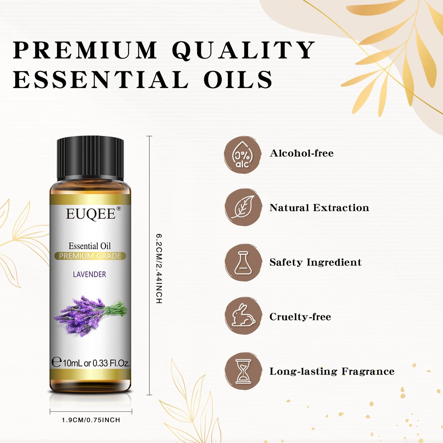 Relax & Refresh with EUQEE 100% Pure Plant Essential Oils 10ml