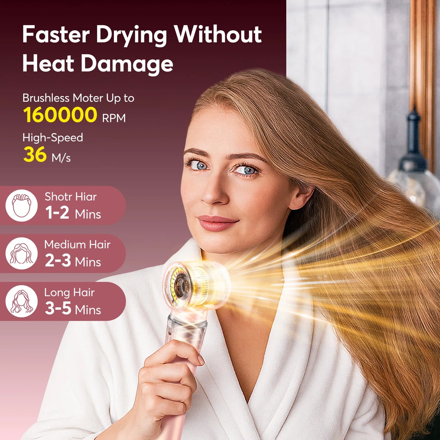 BOPCAL Dual-Voltage 5-in-1 Hair Dryer | Smooth, Shine & Style Anywhere