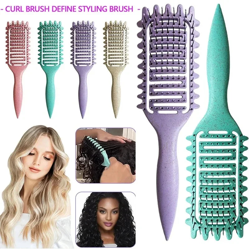 3-in-1 Curl Define Styling Brush Fast, Frizz-Free Hair Tool